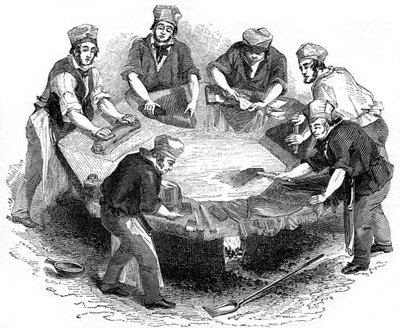 Majavahatttujen valmistus, 1841 tekijältä Unbekannt