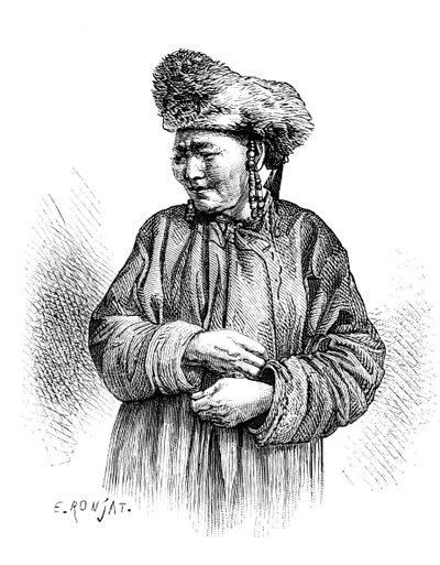 Manchu-nainen, 1890 tekijältä Unbekannt