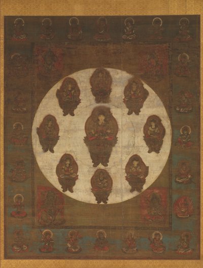 Monju Bosatsun mandala, 1200-luku. tekijältä Unbekannt