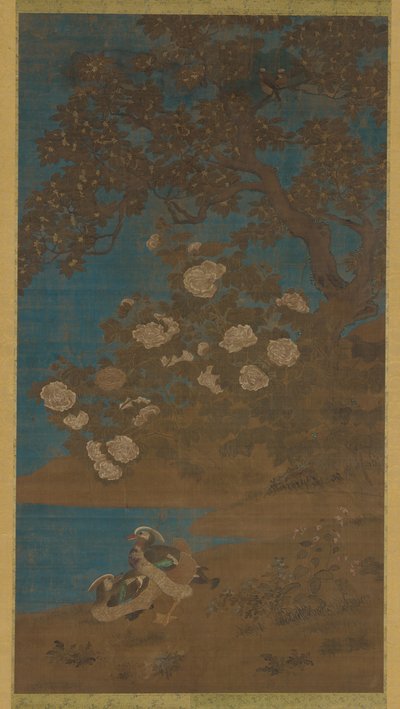 Mandariiniankat ja kukat, Ming- tai Qing-dynastia, 1600-luku. tekijältä Unbekannt