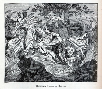 Manfred kuoli taistelussa, 1882 tekijältä Unbekannt