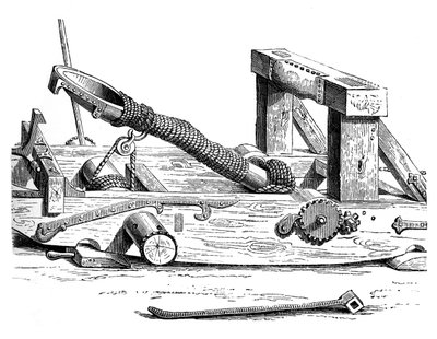 Mangonel, sodan moottori 1400-luvulla, 1870 tekijältä Unbekannt