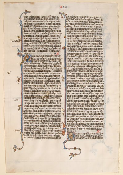 Käsikirjoitus lehti Raamatusta, n. 1280-1300. tekijältä Unbekannt