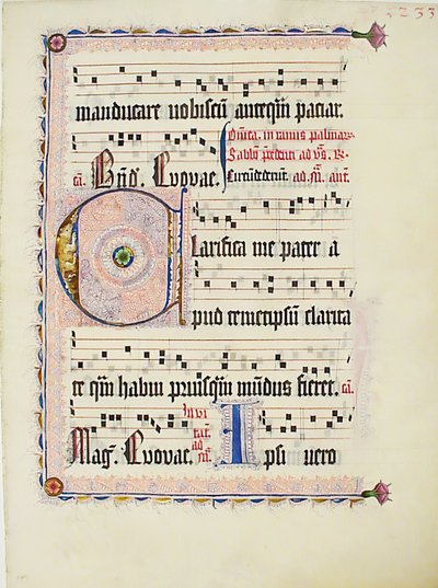 Käsikirjoituslehti alkukirjaimella C, antifonaarista, saksa, n. 1425-50. tekijältä Unbekannt
