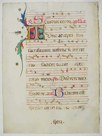 Fulla manuscrita amb T inicial, d