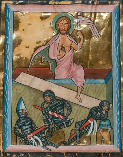 Käsikirjoitus Leaf with the Resurrection, psalterista, saksalainen, 1200-luvun puoliväli. tekijältä Unbekannt