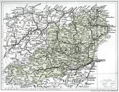 Aberdeenshiren kartta, 1924-1926 tekijältä Unbekannt