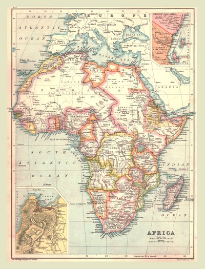 Afrikan kartta, 1902. tekijältä Unbekannt