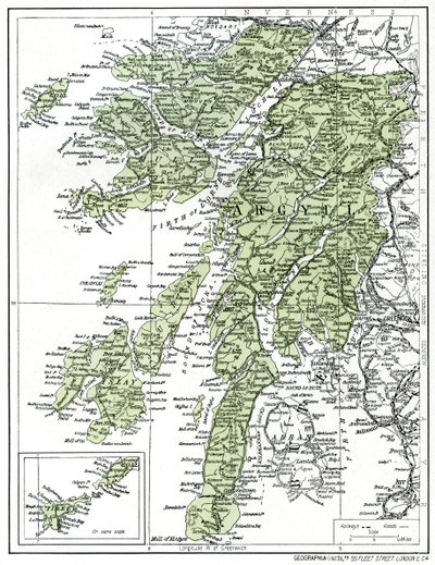 Argyllshiren kartta, 1924-1926 tekijältä Unbekannt