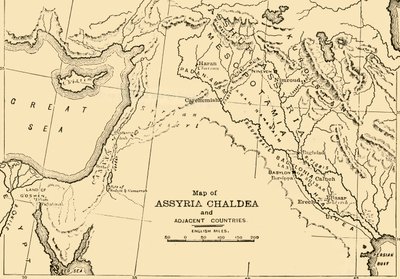 Assyrian, Kaldean ja naapurimaiden kartta, 1890. tekijältä Unbekannt