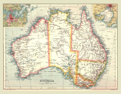Australian kartta, 1902. tekijältä Unbekannt