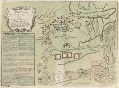 Kartta Savuchnyn taistelusta, 1739-1740 tekijältä Unbekannt