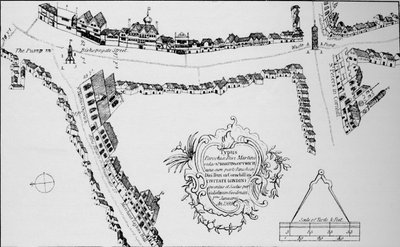 Bishopsgaten kartta, Lontoon kaupunki, c1599 1904 tekijältä Unbekannt