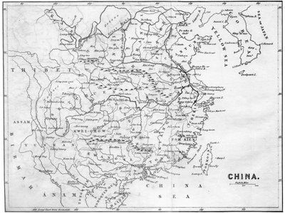 Kiinan kartta, 1847 tekijältä Unbekannt