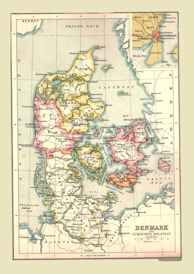 Tanskan kartta, 1902. tekijältä Unbekannt