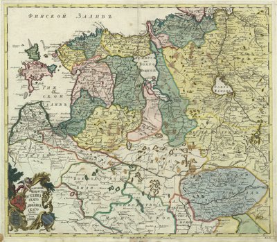 Viron ja Liivinmaan kartta, 1745 tekijältä Unbekannt