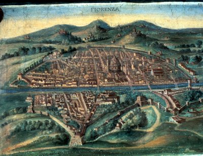 Firenzen kartta 1400-luvulta tekijältä Unbekannt