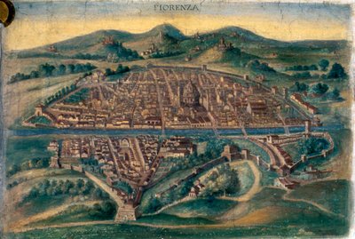Firenzen kartta 1400-luvulta tekijältä Unbekannt