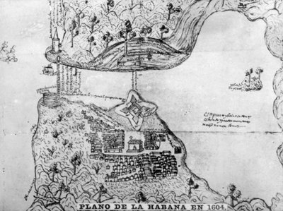 Havannan kartta, 1608, 1920-luku tekijältä Unbekannt
