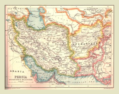Persian kartta, 1902. tekijältä Unbekannt
