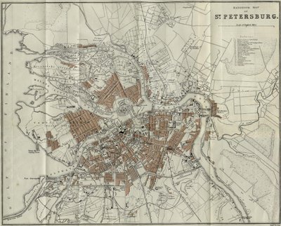 Pietarin kartta, 1893 tekijältä Unbekannt