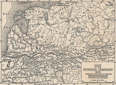 Venäjän kampanjan kartta, 1812, 1896 tekijältä Unbekannt