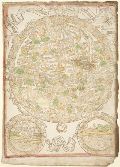 Maailman kartta, c. 1480. tekijältä Unbekannt