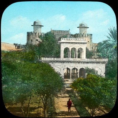 Marmoripaviljonki Fort Gardensissa, Lahoressa, Intiassa, 1800-luvun loppu tai 1900-luvun alku tekijältä Unbekannt
