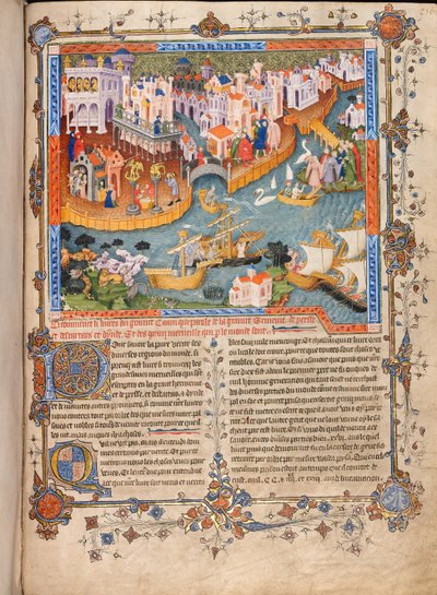 Marco Polosin lähtö Venetsiasta vuonna 1271 Marco Polos Travelsilta, noin 1400 tekijältä Unbekannt