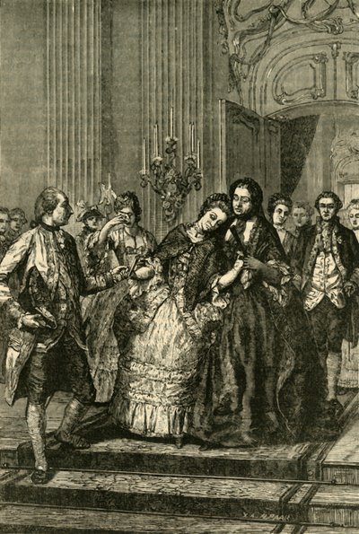 Marie Antoinette jättää äidin, 1770, 1890. tekijältä Unbekannt