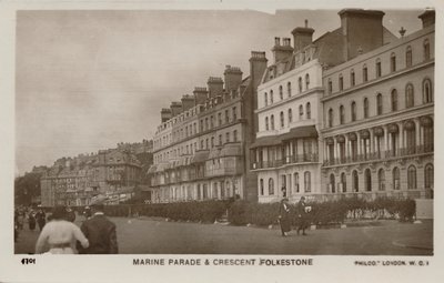 Marine Parade & Crescent Folkestone, 1800-luvun loppu - 1900-luvun alku tekijältä Unbekannt