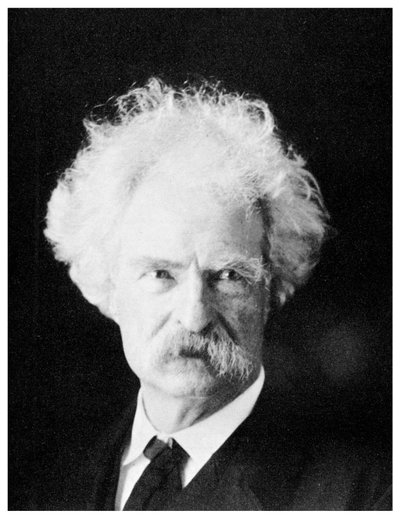 Mark Twain, yhdysvaltalainen kirjailija, myöhempinä vuosinaan, 1890-luvulla 1955 tekijältä Unbekannt