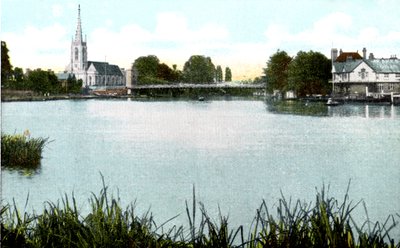 Marlowin silta ja kirkko, Buckinghamshire, 1900-luku tekijältä Unbekannt