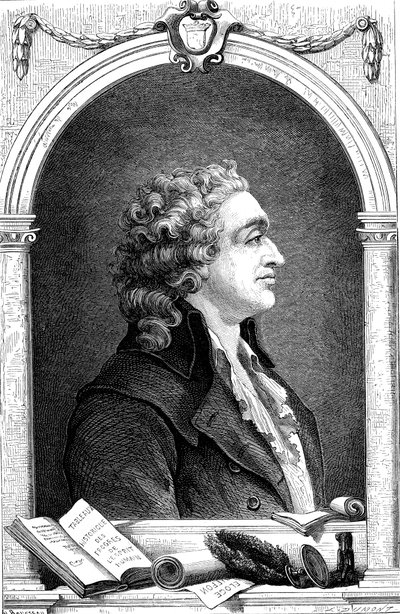 Marquis de Condorcet 1743-1798, ranskalainen valistusfilosofi ja sosiologi, 1874 tekijältä Unbekannt