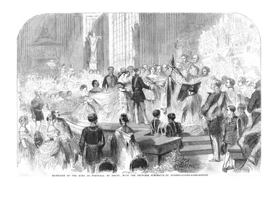 Portugalin kuninkaan avioliitto valtakirjan toimesta prinsessa Stephanien kanssa, 1858 tekijältä Unbekannt