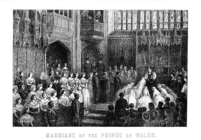 Walesin prinssin häät St Georges Chapelissa, Windsorissa 10. maaliskuuta 1863, 1899 tekijältä Unbekannt