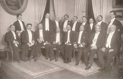 Marsalkka Hermes da Fonseca valtiosihteerien ja neuvonantajiensa kanssa, 1914 tekijältä Unbekannt