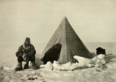 Marshall teltan ulkopuolella, leirillä, 1908, 1909. tekijältä Unbekannt