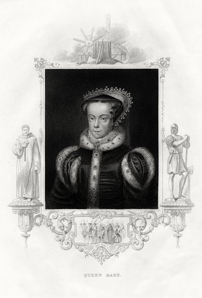 Maria I 1516-1558, joka tunnetaan myös nimellä Mary Tudor, 1860 tekijältä Unbekannt