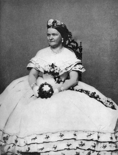 Mary Todd Lincoln, presidentti Abraham Lincolnin vaimo, 1860-luku, 1908 tekijältä Unbekannt