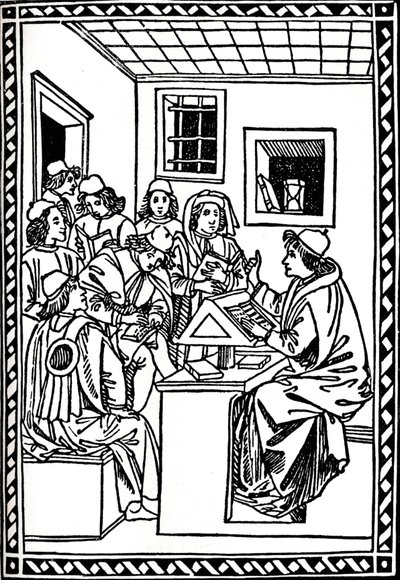 Mestari oppilaidensa kanssa. Christoforo Landino, 1492, 1917 tekijältä Unbekannt