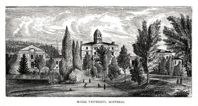 McGill University, Montreal, Kanada, 1800-luku tekijältä Unbekannt