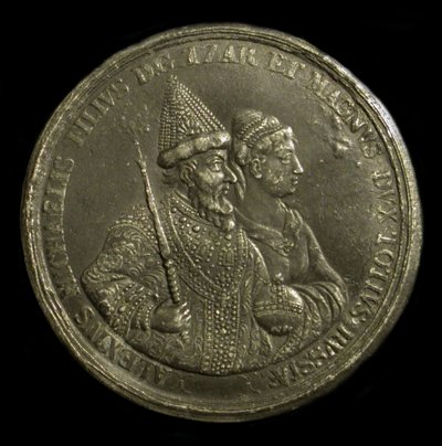 Venäjän tsaari Aleksis I -mitali Pietari Suuren syntymän kunniaksi, noin 1775 tekijältä Unbekannt