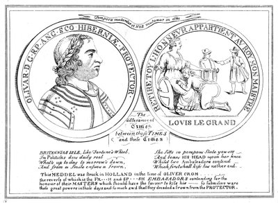 Mitali Oliver Cromwellin ajalta, 1600-luvulta tekijältä Unbekannt