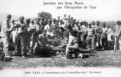 2. pataljoonan Ranskan muukalaislegioonan lääkintähenkilöstö, Taza, Marokko, 1904 tekijältä Unbekannt