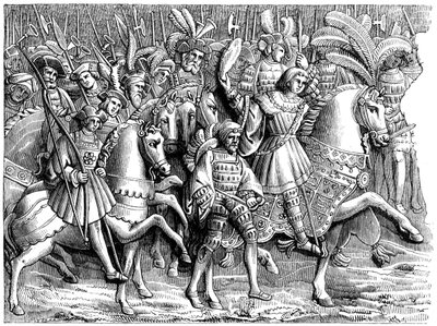 Tapaaminen kultakankaalla, 1500-luku 1849 tekijältä Unbekannt