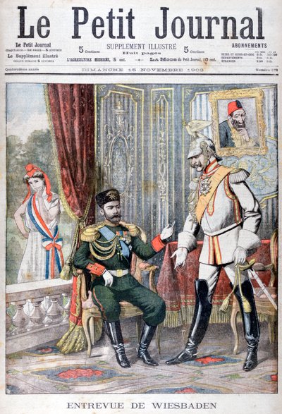 Tsaari Nikolai II:n ja Keisari Wilhelm II:n tapaaminen, Wiesbaden, Saksa, 1903 tekijältä Unbekannt