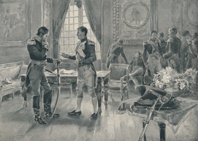 Napoleonin ja Tolstoin tapaaminen Pariisissa, 1807, 1896 tekijältä Unbekannt