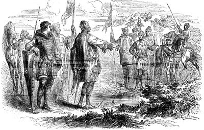 Stephenin ja prinssi Henryn tapaaminen Wallingfordissa, Oxfordshiressä, 1153 tekijältä Unbekannt