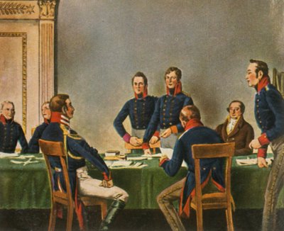 Uudelleenjärjestelytoimikunnan kokous Königsbergissä 9. heinäkuuta 1807 1936. tekijältä Unbekannt